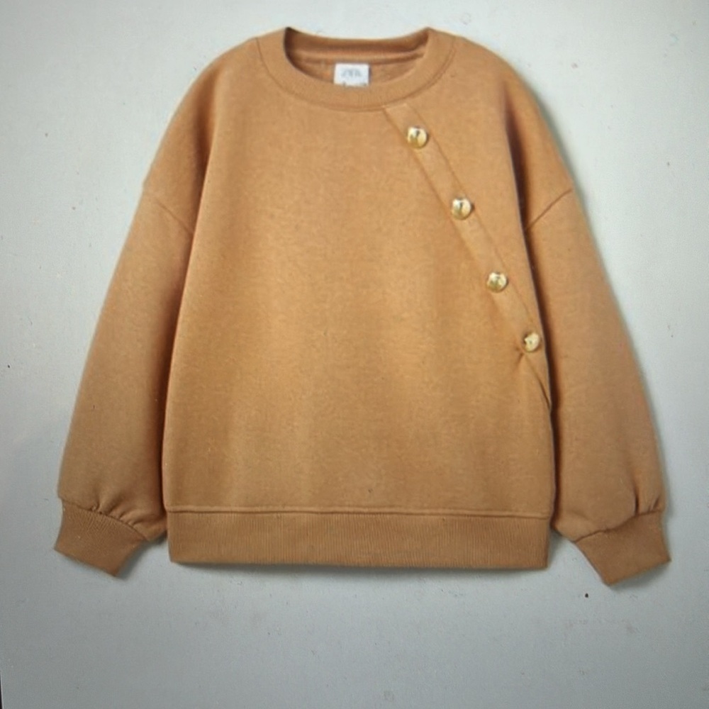 Zara Golden Buttons Sweater size 6